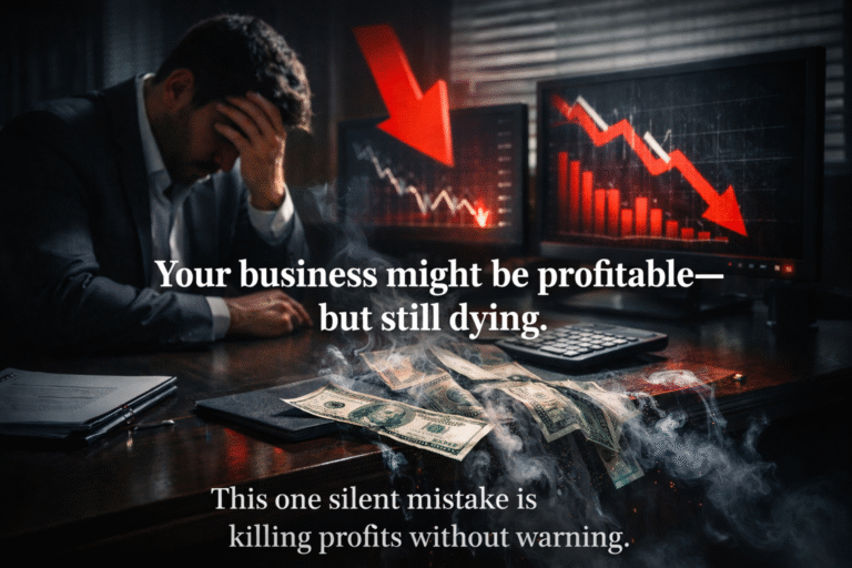 Business mistake silently killing profits with declining revenue and failed strategies