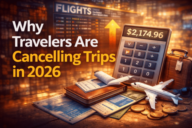 Why Travelers Are Cancelling Trips in 2026 Why travelers are cancelling trips in 2026 due to rising travel costs, flight price increase, and global tourism decline